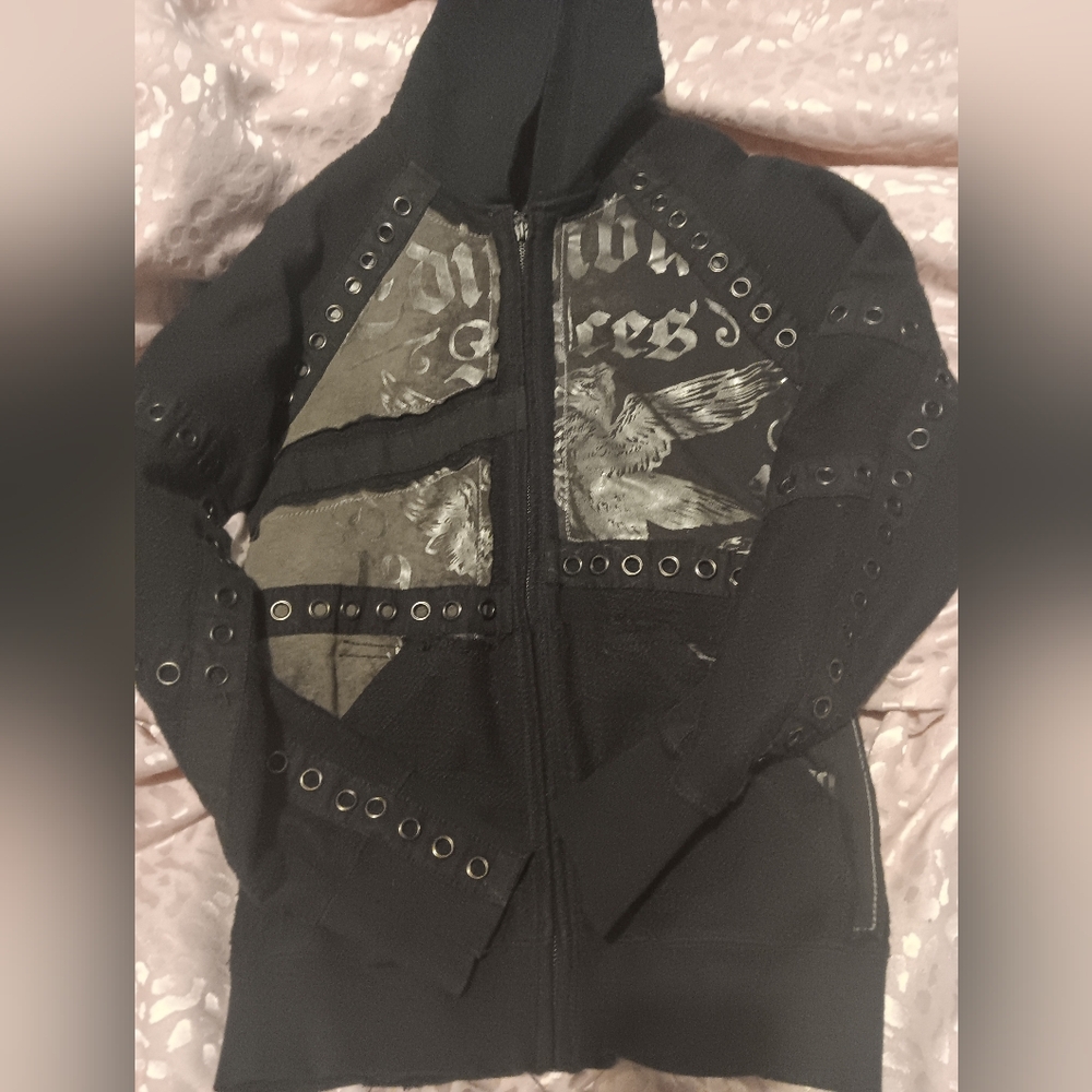***PRICE FIRM*** Salvage Black And Tan Graphic Jacket
